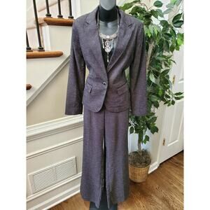 7th Avenue Women's Gray Polyester Single Breasted Blazer & Pant 2 Piece Suit 8